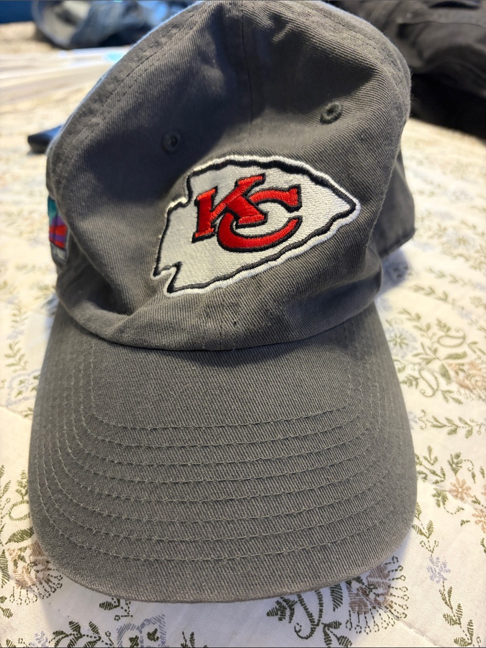 Kansas City Chiefs Gray Embroidered Logo